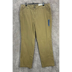 Lands‎ End Pants Womens 14X32 Tan Khaki Fit 2 Measures 36X31 Straight Leg NWT